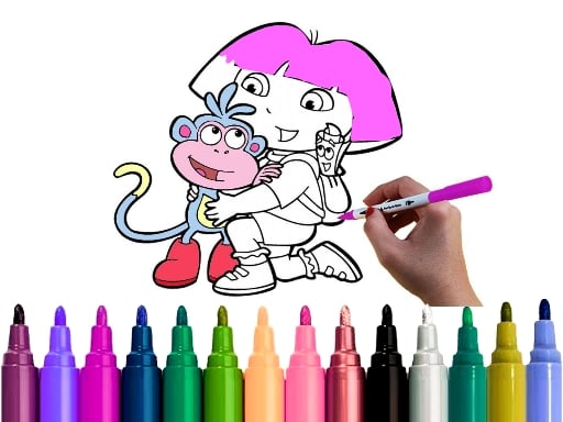 Play Dora Coloring Fun Time Online